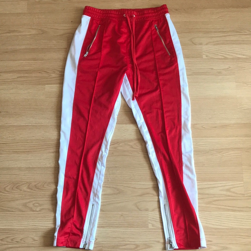 Red & White Trackpants